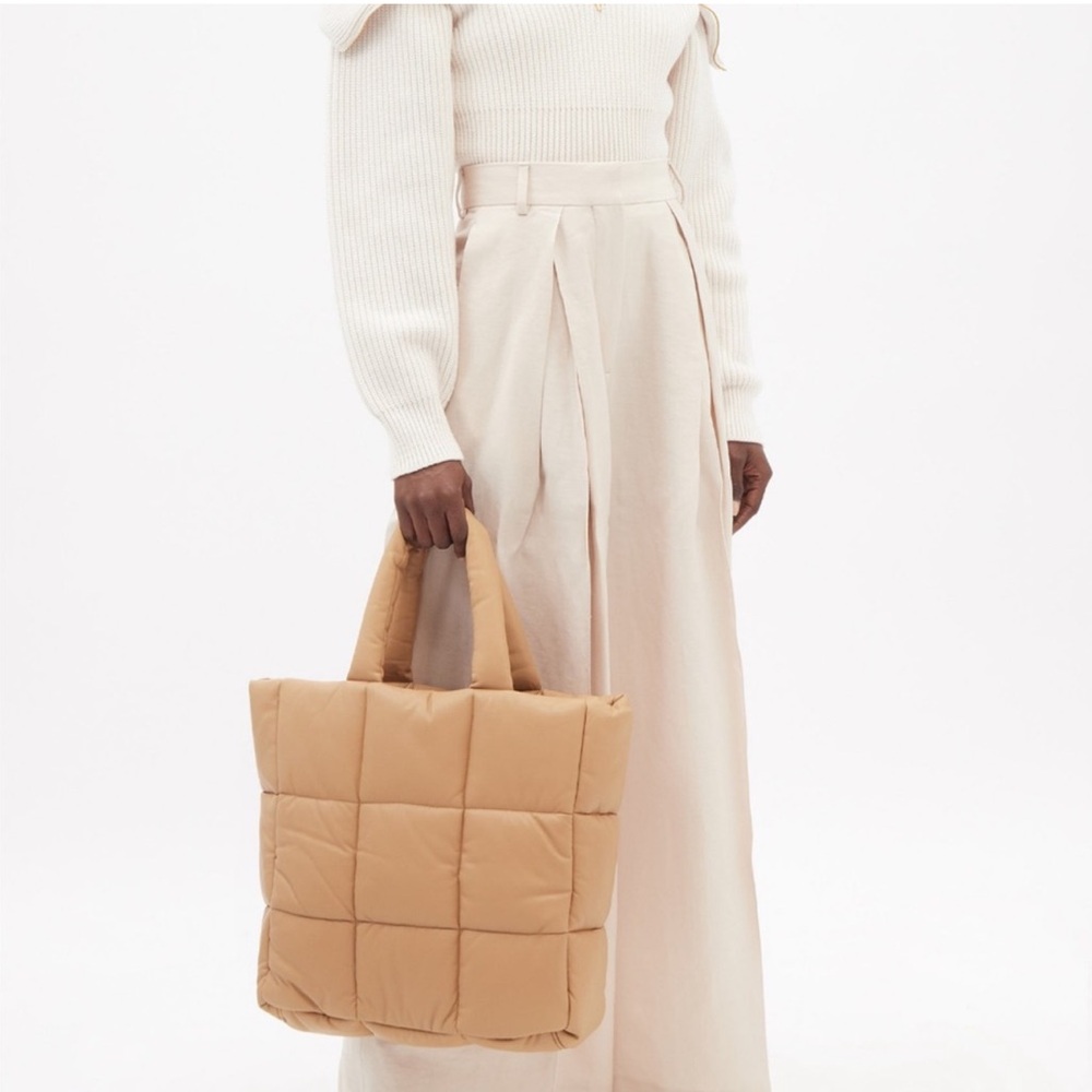 Stand Studio Assante puffy sand quilted faux-leather tote bag